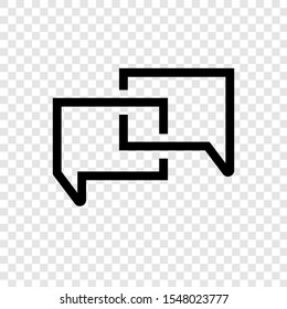 Bubble speech icon design template on transparent background. Vector EPS 10