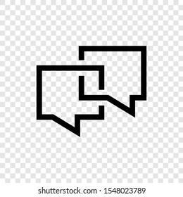 Bubble speech icon design template on transparent background. Vector EPS 10