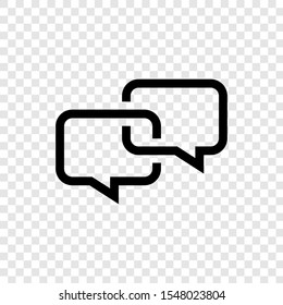 Bubble speech icon design template on transparent background. Vector EPS 10