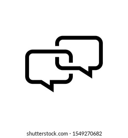 Bubble speech icon design template on white background. Vector EPS 10