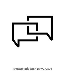 Bubble speech icon design template on white background. Vector EPS 10