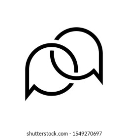 Bubble speech icon design template on white background. Vector EPS 10