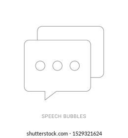 Bubble speech icon design trendy