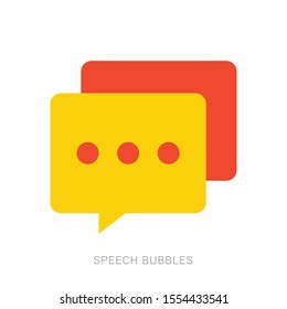 Bubble speech icon design trendy