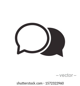 Bubble speech icon design trendy