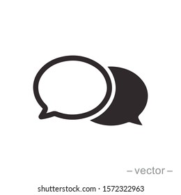 Bubble speech icon design trendy