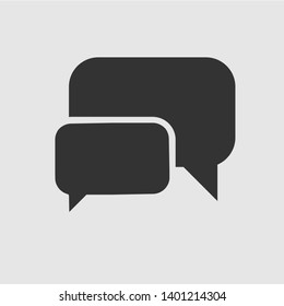 Bubble Speech Icon. Dialog, Conversation, Chat or Speak Illustration Presented in Glyph Style As A Simple Vector, Trendy Sign & Symbol for Design and Websites, Presentation or Application.