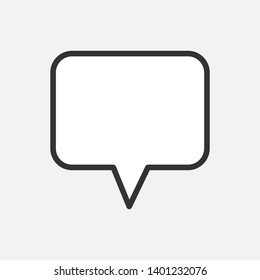 Bubble Speech Icon. Dialog, Conversation, Chat or Speak Illustration Presented in Line Art Style As A Simple Vector, Trendy Sign & Symbol for Design and Websites, Presentation or Application.