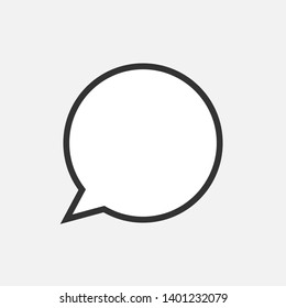 Bubble Speech Icon. Dialog, Conversation, Chat or Speak Illustration Presented in Line Art Style As A Simple Vector, Trendy Sign & Symbol for Design and Websites, Presentation or Application.