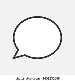 Bubble Speech Icon. Dialog, Conversation, Chat or Speak Illustration Presented in Line Art Style As A Simple Vector, Trendy Sign & Symbol for Design and Websites, Presentation or Application.