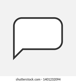 Bubble Speech Icon. Dialog, Conversation, Chat or Speak Illustration Presented in Line Art Style As A Simple Vector, Trendy Sign & Symbol for Design and Websites, Presentation or Application.