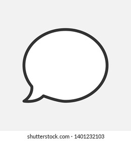Bubble Speech Icon. Dialog, Conversation, Chat or Speak Illustration Presented in Line Art Style As A Simple Vector, Trendy Sign & Symbol for Design and Websites, Presentation or Application.