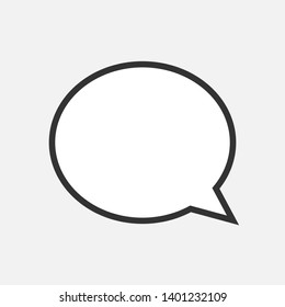 Bubble Speech Icon. Dialog, Conversation, Chat or Speak Illustration Presented in Line Art Style As A Simple Vector, Trendy Sign & Symbol for Design and Websites, Presentation or Application.