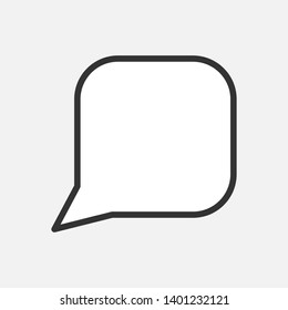 Bubble Speech Icon. Dialog, Conversation, Chat or Speak Illustration Presented in Line Art Style As A Simple Vector, Trendy Sign & Symbol for Design and Websites, Presentation or Application.