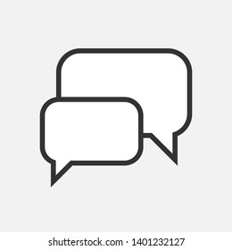 Bubble Speech Icon. Dialog, Conversation, Chat or Speak Illustration Presented in Line Art Style As A Simple Vector, Trendy Sign & Symbol for Design and Websites, Presentation or Application.