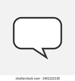 Bubble Speech Icon. Dialog, Conversation, Chat or Speak Illustration Presented in Line Art Style As A Simple Vector, Trendy Sign & Symbol for Design and Websites, Presentation or Application.