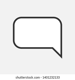 Bubble Speech Icon. Dialog, Conversation, Chat or Speak Illustration Presented in Line Art Style As A Simple Vector, Trendy Sign & Symbol for Design and Websites, Presentation or Application.