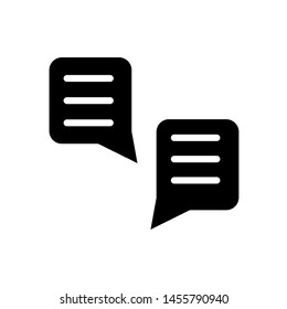 Bubble Speech Icon Emblem Isolated Illustration , Template Logo Design Simple Outline Solid Background White
