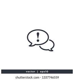bubble speech icon exclamation symbol