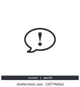 bubble speech icon exclamation symbol