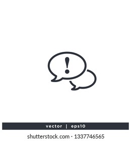 bubble speech icon exclamation symbol