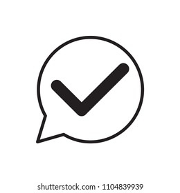 Bubble speech icon flat vector simple isolated illustration signage template design trendy