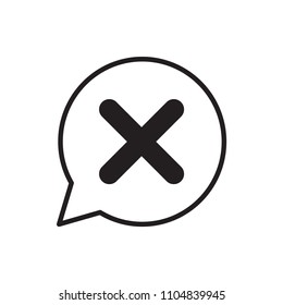 Bubble speech icon flat vector template design trendy