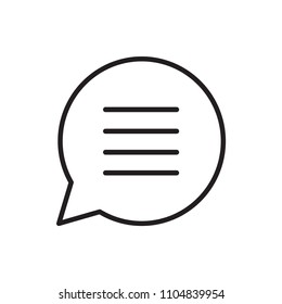 Bubble speech icon flat vector template design trendy