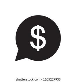 Bubble speech icon flat vector template design trendy