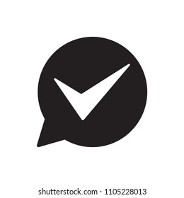 Bubble speech icon flat vector template design trendy
