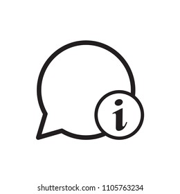 Bubble speech icon flat vector template design trendy

