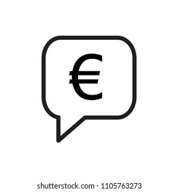 Bubble speech icon flat vector template design trendy

