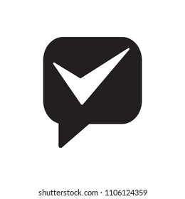 Bubble speech icon flat vector template design trendy