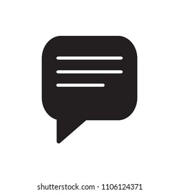 Bubble speech icon flat vector template design trendy