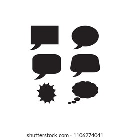 Bubble speech icon flat vector template design trendy