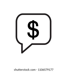 Bubble speech icon flat vector template design trendy