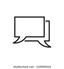 Bubble speech icon flat vector template design trendy