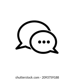 bubble speech icon illustration. doble chat for massage symbol vector.