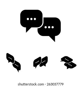 Bubble speech icon. Isometric effect