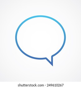 Bubble speech icon in line style
