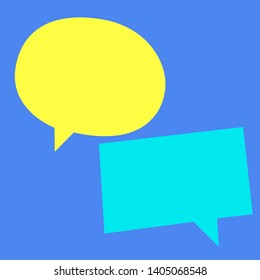 bubble speech icon on blue background illustration