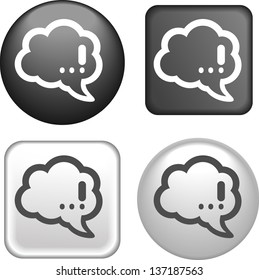 Bubble Speech Icon on Buttons Collection
