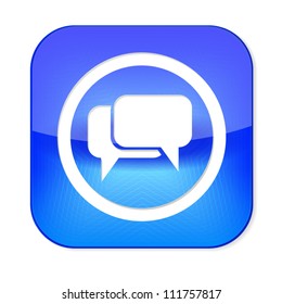 a bubble speech icon on white, eps10 vector