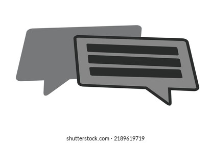 Bubble speech icon sign. vector