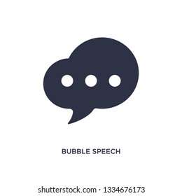 bubble speech icon. Simple element illustration from user interface concept. bubble speech editable symbol design on white background. Can be use for web and mobile.