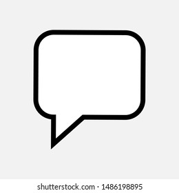Bubble Speech Icon. Talk & Chat Sign or Conversation Vector, Symbol for Design, Presentation, Website or Apps Elements.