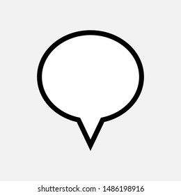 Bubble Speech Icon. Talk & Chat Sign or Conversation Vector, Symbol for Design, Presentation, Website or Apps Elements.
