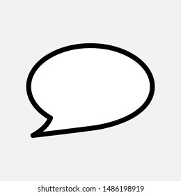 Bubble Speech Icon. Talk & Chat Sign or Conversation Vector, Symbol for Design, Presentation, Website or Apps Elements.