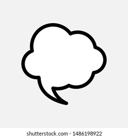Bubble Speech Icon. Talk & Chat Sign or Conversation Vector, Symbol for Design, Presentation, Website or Apps Elements.