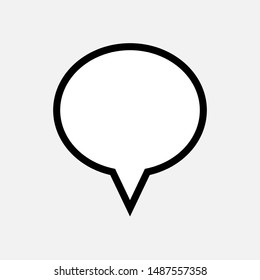 Bubble Speech Icon. Talk & Chat Sign or Conversation Vector, Symbol for Design, Presentation, Website or Apps Elements.
